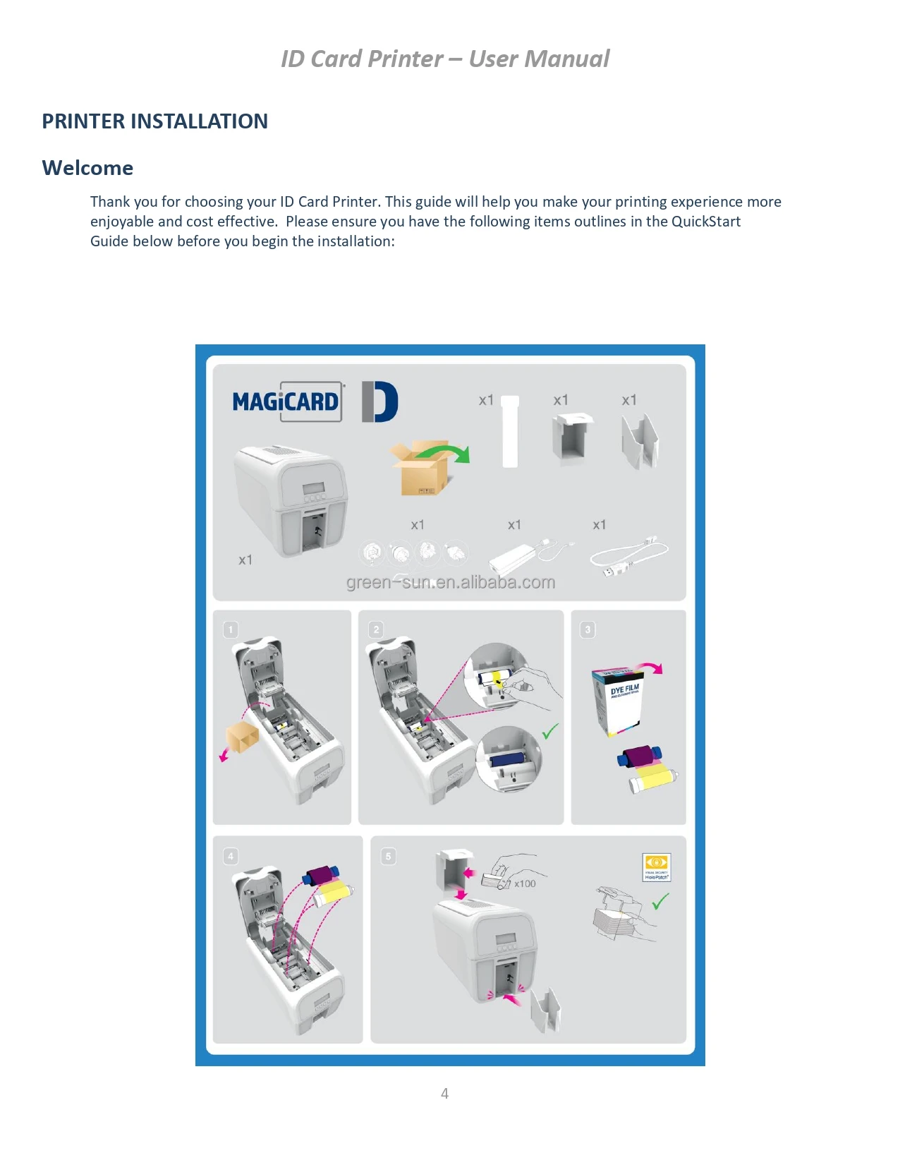 Id Card Printer Pvc Plastic Double Side Card Printer Magicard K 300dpi ...