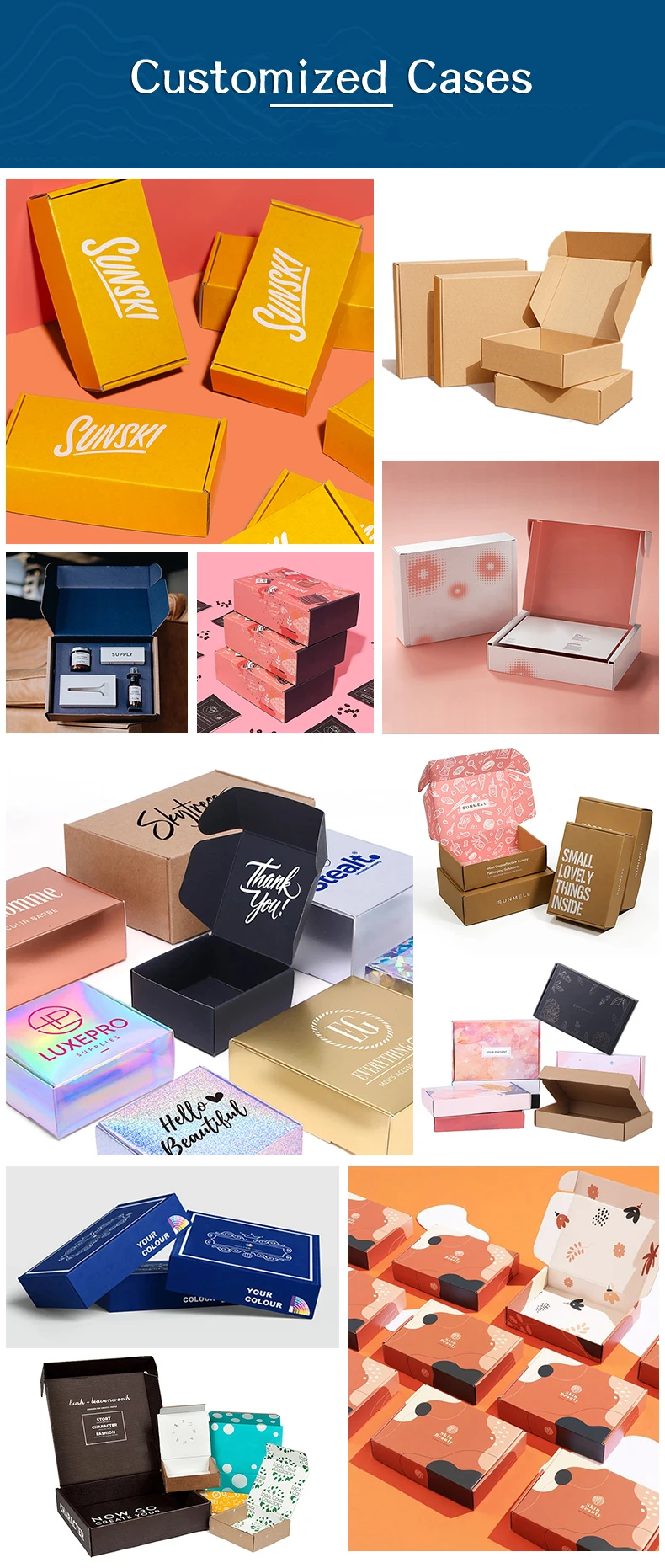 Wholesale Custom Printed Unique Corrugated Shipping Boxes Custom Logo ...