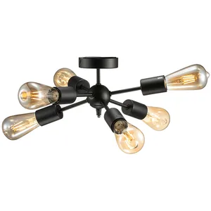 Modern Suspended Ceiling LED Lamp Aluminum Fairy Metal Decorating Bedroom Wedding Matt Black Flush Mount Ceiling Lights