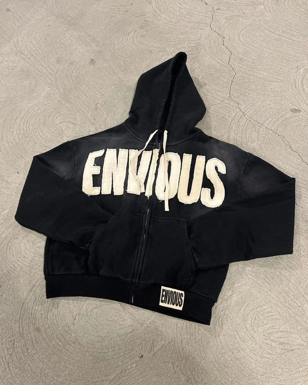 Custom Flared Sweatpants and Hoodie Set 500GSM Oversized Embroidery Stacked Sweatsuit Baggy Fleece Acid Washed Tracksuits gallery 3