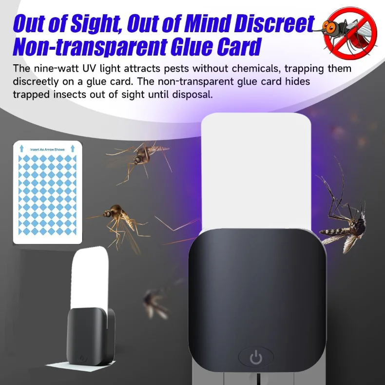 Saijzek Non-Toxic Anti-Mosquito Electric LED Insect Trap Indoor Fly Zapper Machine for Bug Killing and Insect Control factory