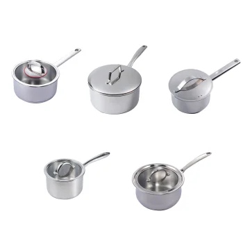 Single Handle Stainless Steel Milk pot Kitchen Saucepan Set