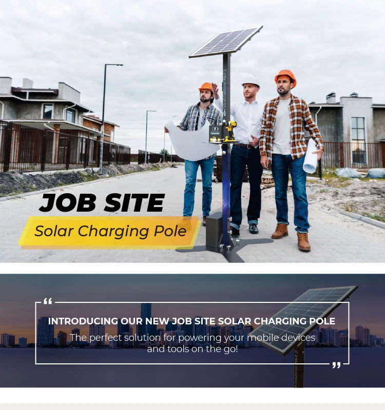 Y2Power ACG Solar Powered Job-Site Charging Station Outdoor Waterproof Charging Kiosk with 4 X QC3.0 USB Ports
