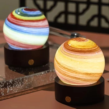 Mini LED 3D Night Lights Touch Lamp Holder for Relaxing Bedroom December Glass Name Christmas Lights Battery-Powered