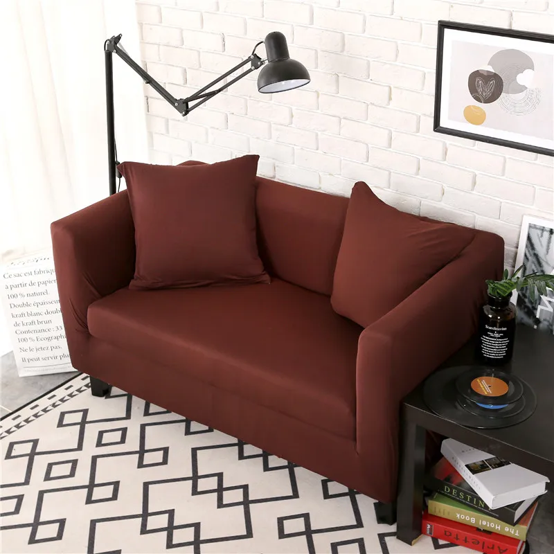 Modern minimalist style solid color all-inclusive sofa cover elastic stretch waterproof 1/2/3/4 seat sofa cover