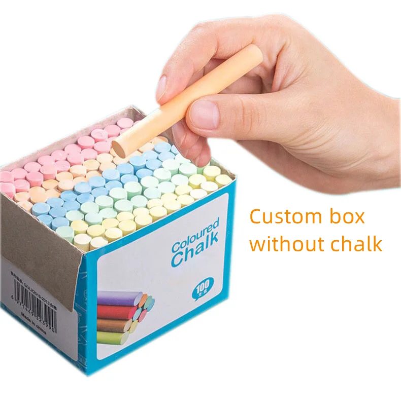 Cheap Empty 12 Chalk Packaging Box Wholesale Paper School Chalk