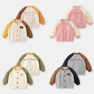 Customized Baby Clothes Casual Baseball Jacket Spring and Autumn Boys and Girls Baby Children Jackets Clothes for Kids