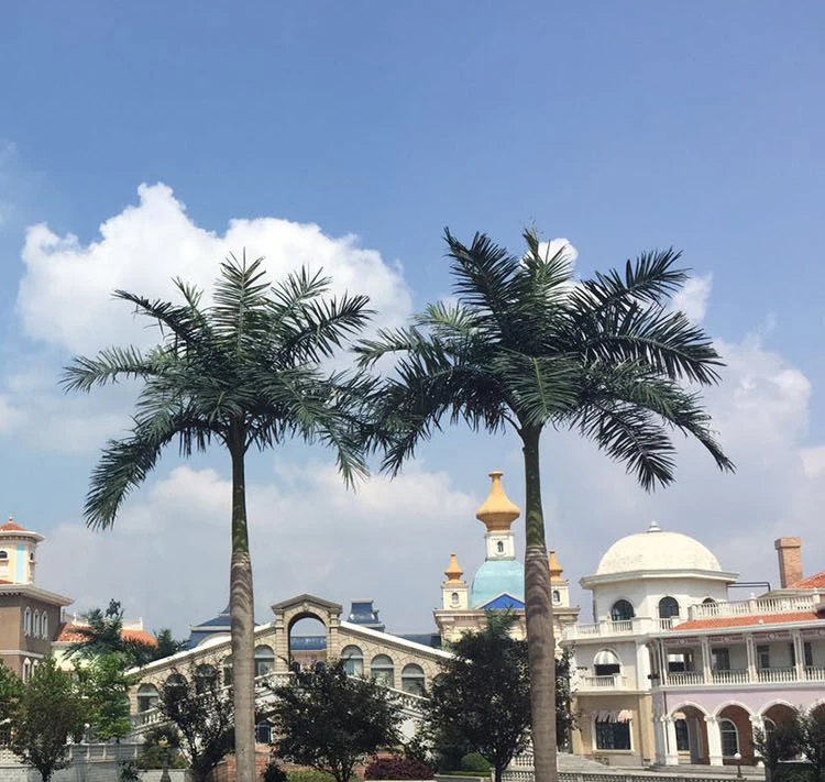 X338 Big Fake Palm Tree Indoor Hall Outdoor Pool Coastal Ornamental