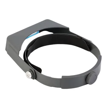 MG81007-B Head Band Magnifier Visor with 4 Real Glass Optical Lens Plate,  Handsfree Magnifying Glass Visor