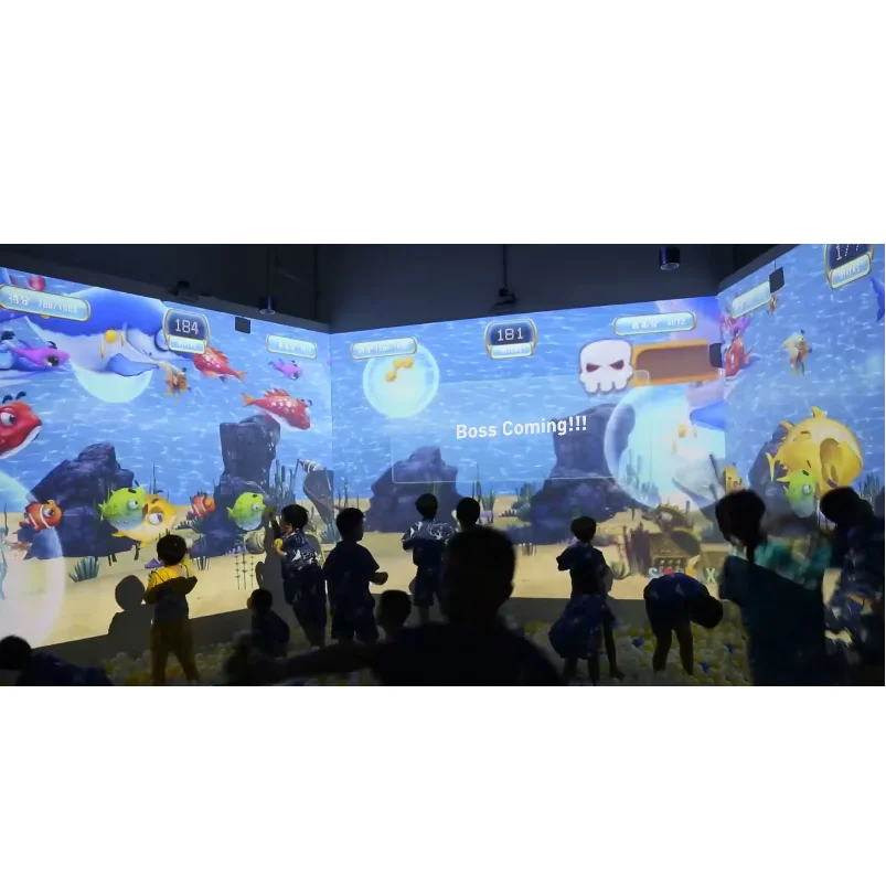Immersive Experience Interactive Projection Laser Touch Tech 2MM Precision 3D Mapping Interactive Wall Exhibition Wall Games