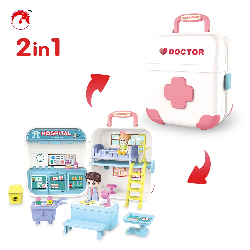 Новые игрушки 2021, Обучающие игрушки, музыкальная медицинская шкатулка, медицинская шкатулка с музыкой и подсветкой, комплект для ролевых игр