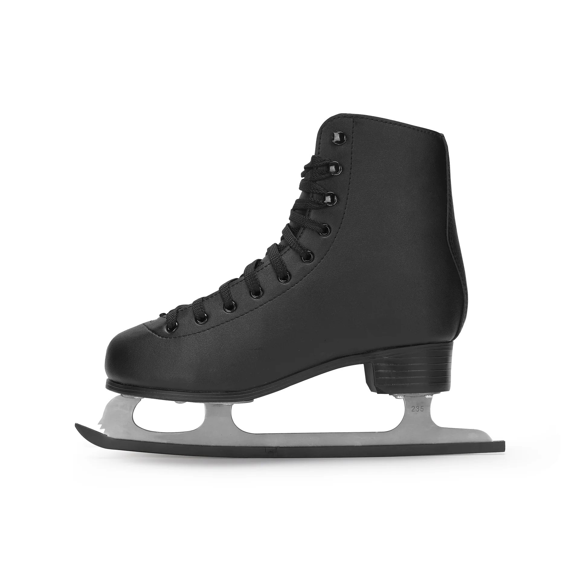 Durable Leather Figure Ice Skating Shoes Custom Logo Black and White Dance Skating Rink Rental Ice Skates for Winter