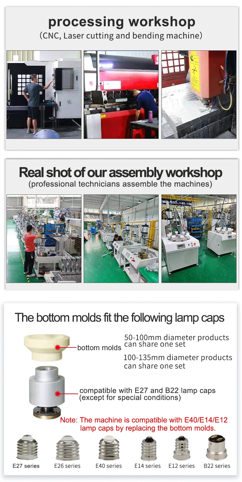 Made In China Small Led Bulb Manual Assembly Machine Eightstation Ball