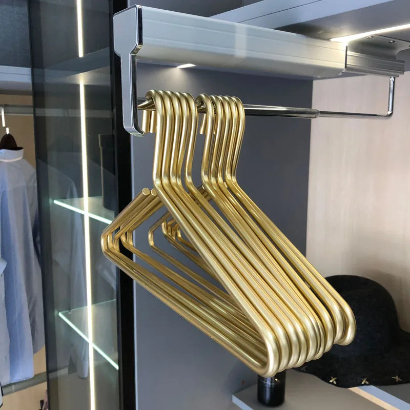 Vietnam Luxury Solid Metal Clothes Hanger Heavy Duty Gold Finish  Space-Saving for Kitchen Wardrobe Sunday Sweaters Drying Rack