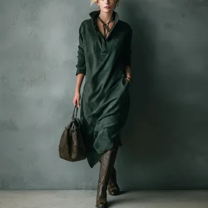 Wholesale Medium Style Cotton Muslim Women's Daily Casual Dresses, Dubai Middle East Islamic Dresses