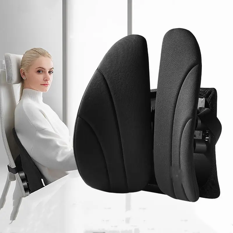 Ergonomic Height Adjustable Backrest Lower Back Support Chair Cushion Memory Foam Lumbar Support Seat Cushion