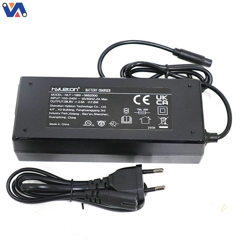 New Image EU Stock CE 58.8V 2A Scooter Charger CQ Head Durable Battery Power Supply Charger for Kukirin G3 Pro Scooter Charger