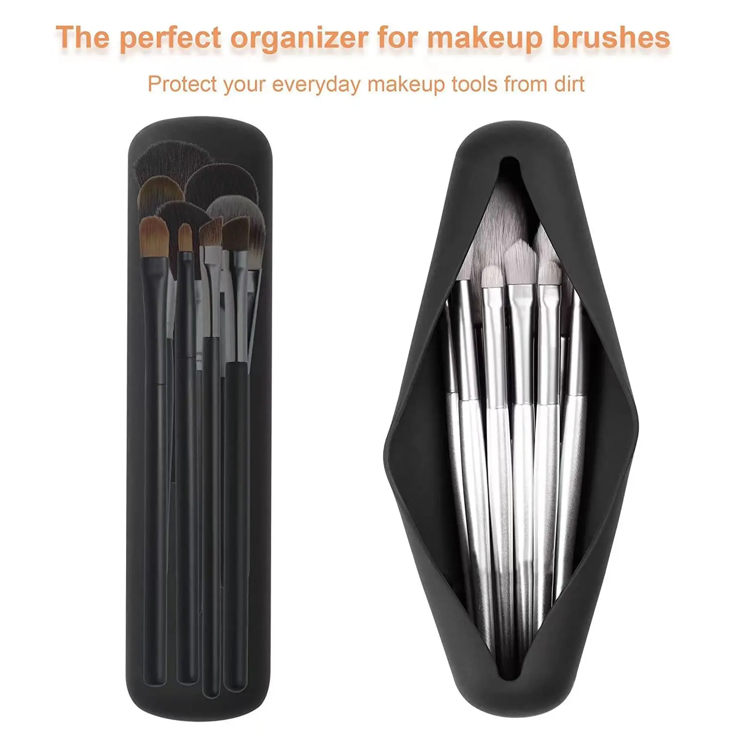 Makeup Brush Holder Travel Organizer Trendy And Portable Silicone Make