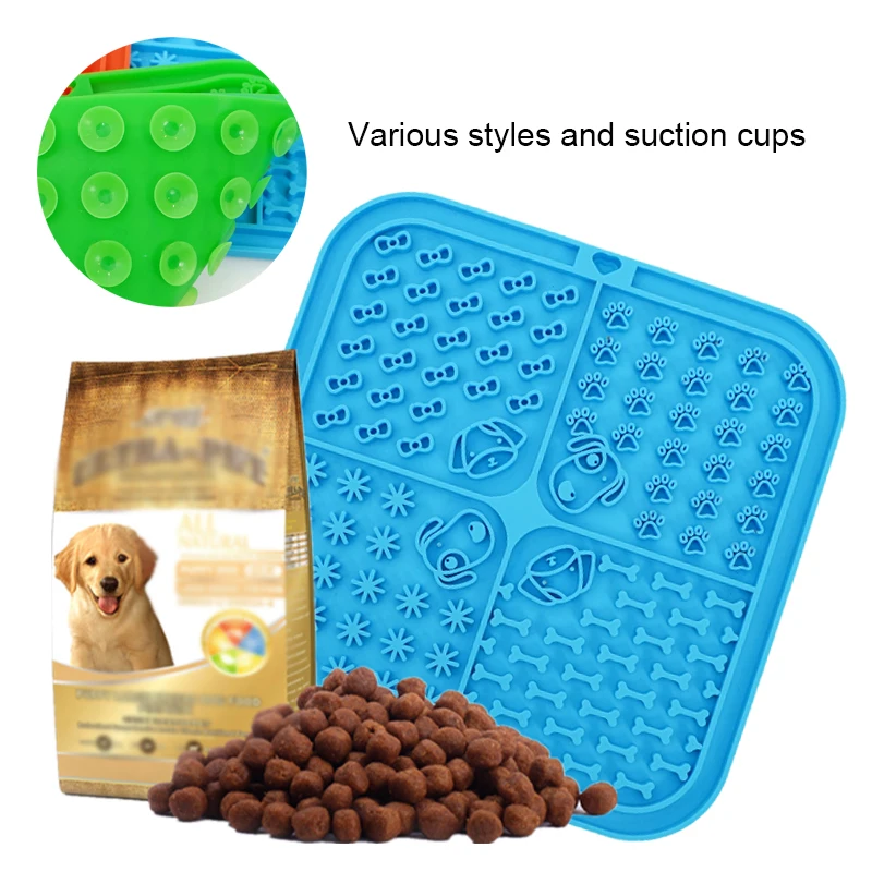 Wholesale Custom Logo Pet Bath Peanut Butter Lick Mat With Suction Cups Dog Treat Dispenser Pet