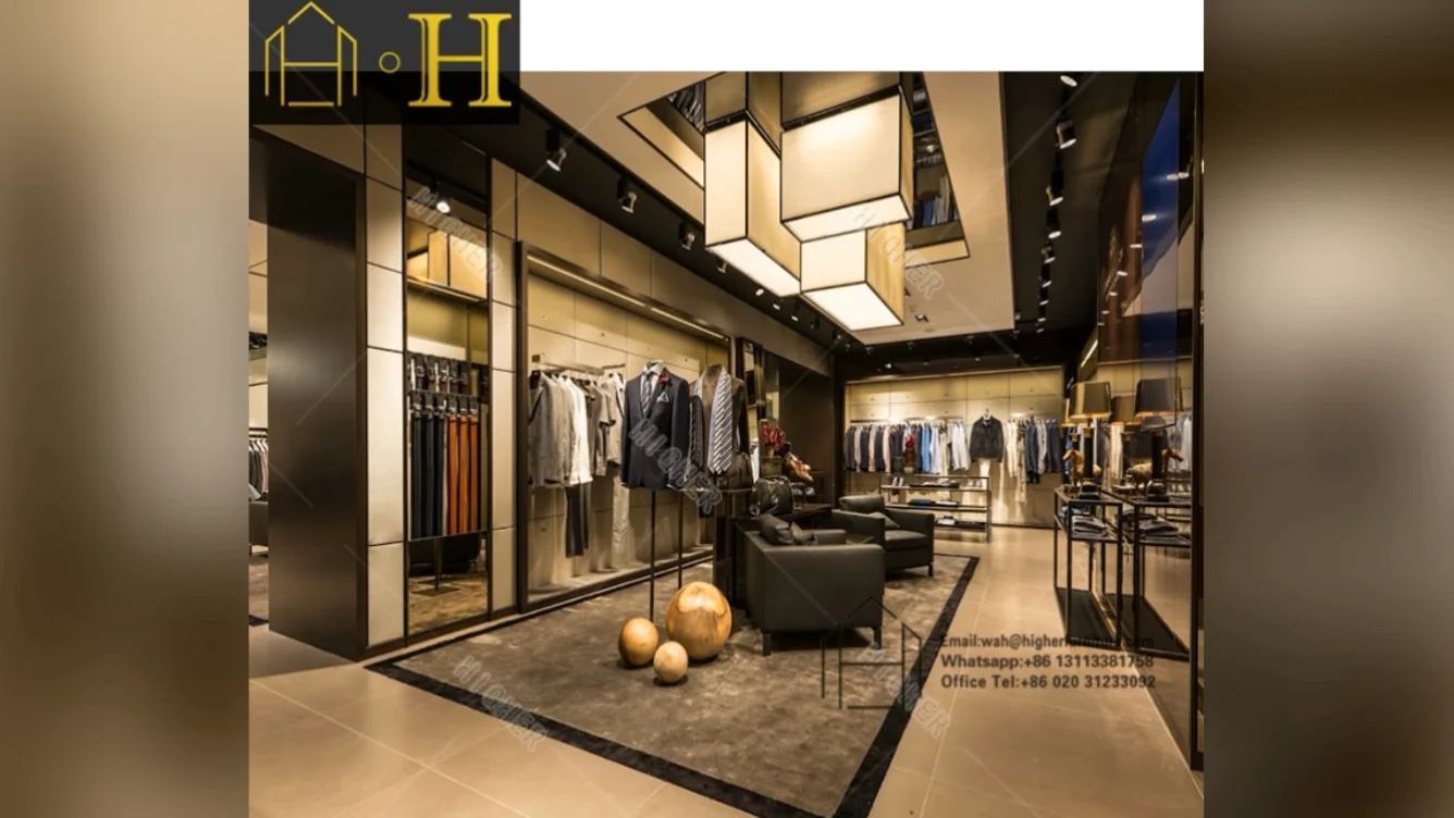 Light Luxury Garment Shop Interior Design For Clothing Store Buy Mens