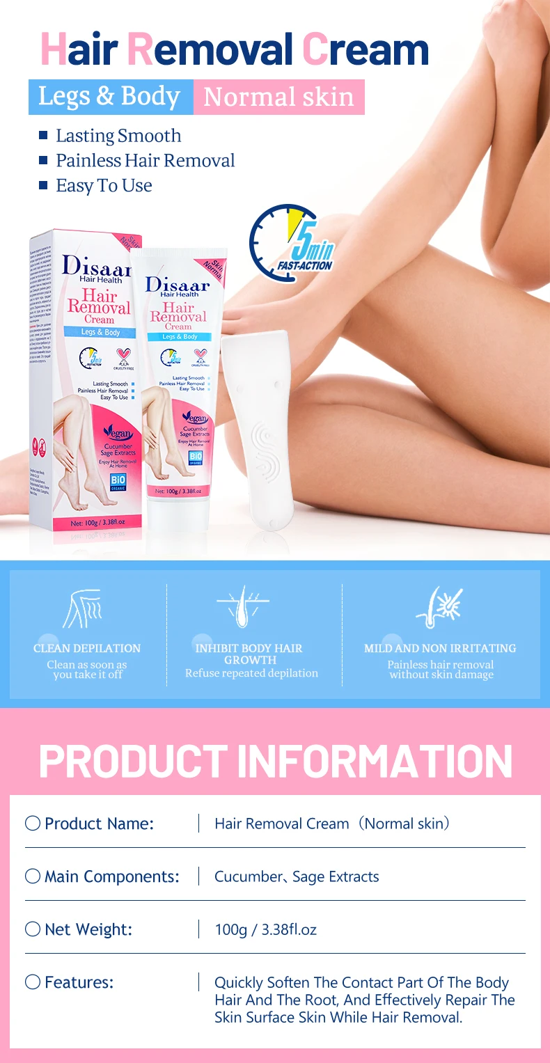 Disaar gentle mildly underarm body fast hair removal smooth skin hair removal cream