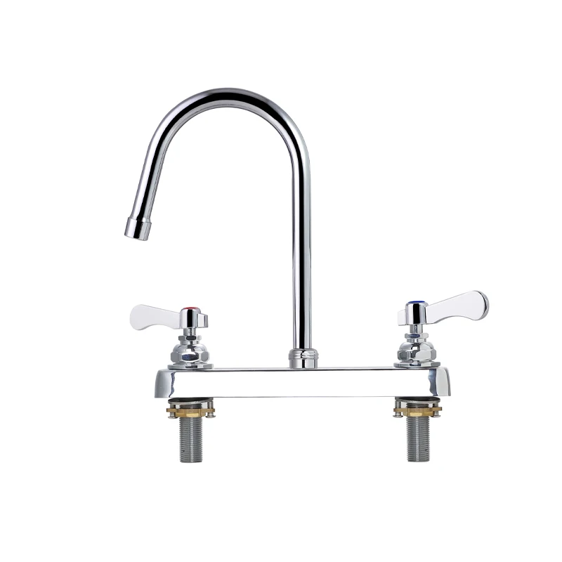 Commercial Kitchen Faucets Modern Design Dual Handle Brass Kitchen Faucet Tap for Hotel Kitchen and Bathroom Use supplier
