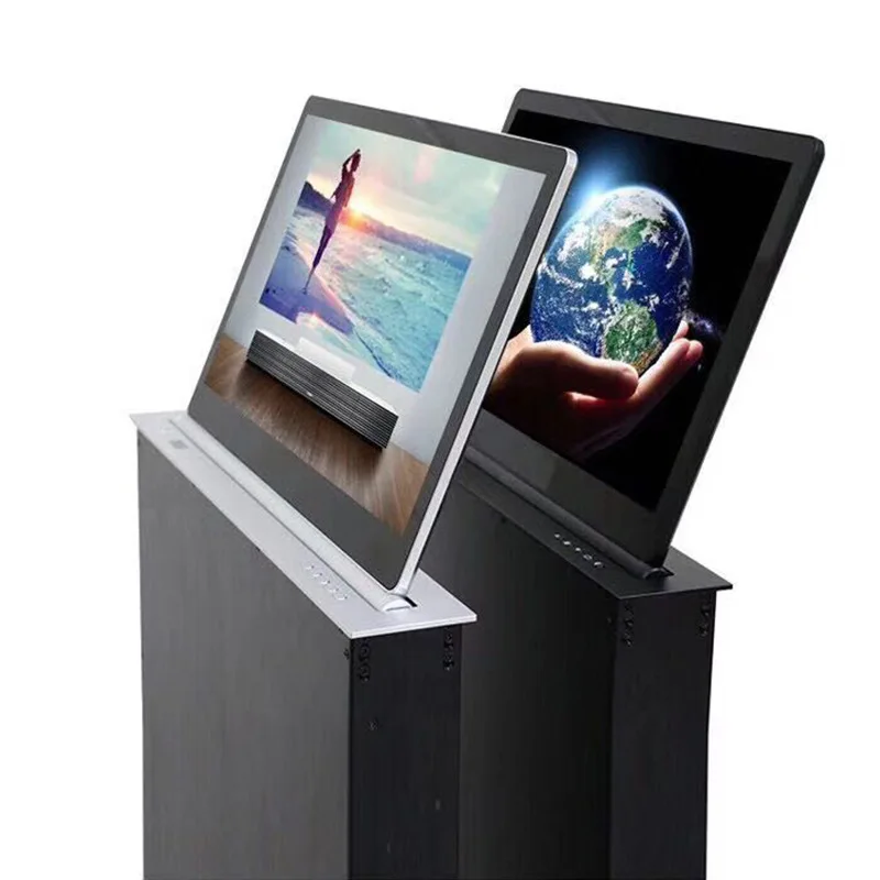 Conference Table Pop up LCD Monitor Lift BNT 17 3 Retractable Touch Screen