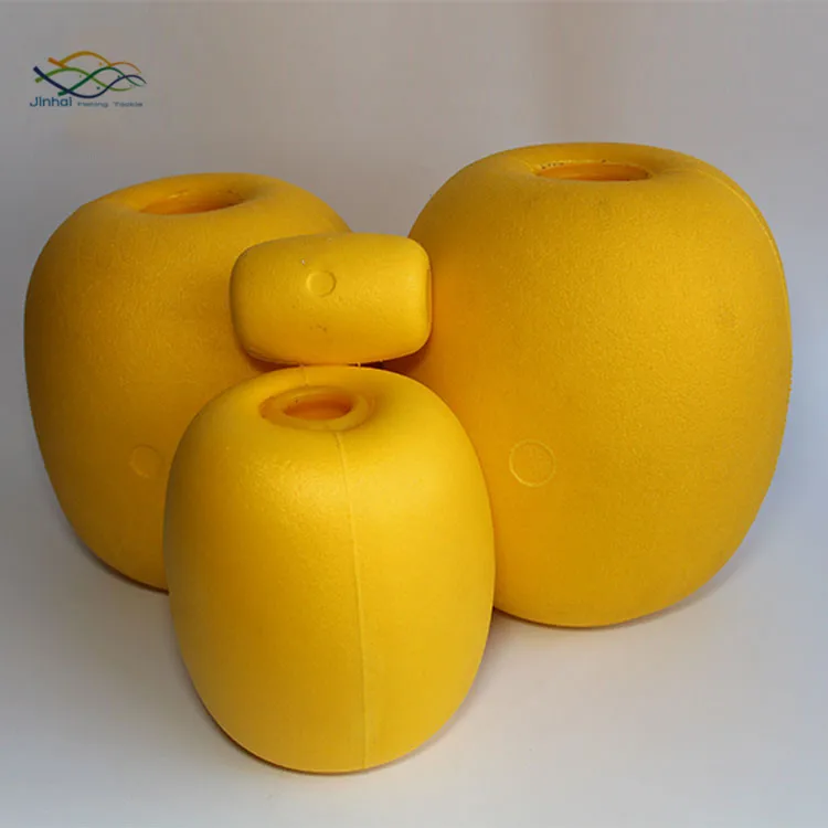 Bouée De Pêche EVA Haute Densité - Ovale Jaune, Anti-Collision, Flottant, Pour Filet/Cage/Piscine, 180-444g