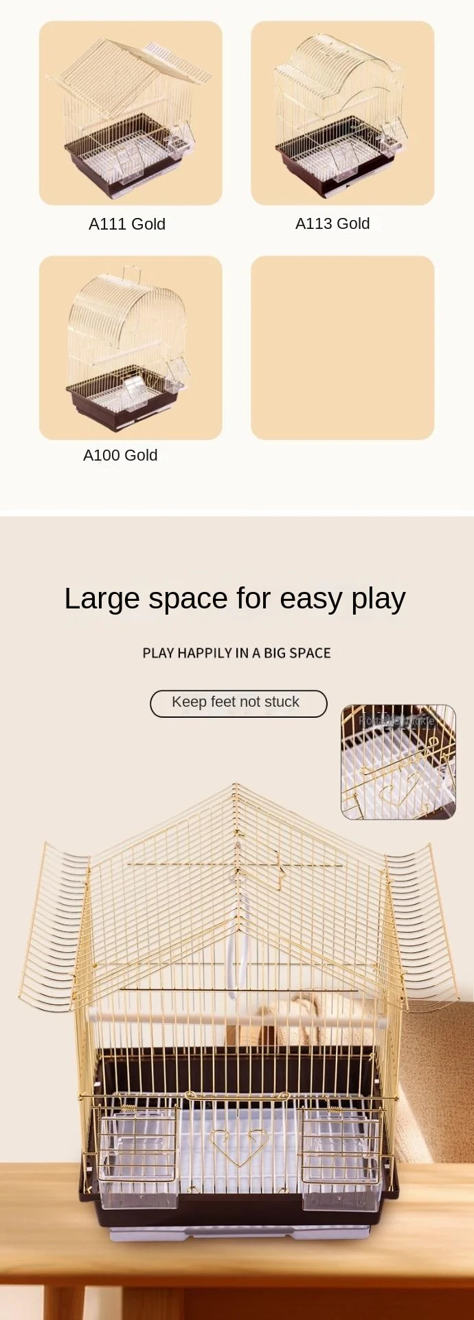 Wholesale Luxury Bird Cages Parrot Mynas Pearl Bird Breeding Cage Use ...