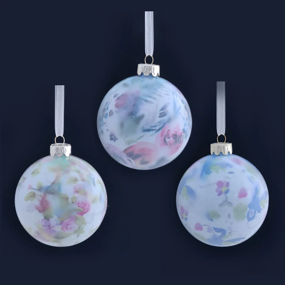 blown christmas green glass clear baubles christmas hanging glass ball decoration hanging decorative balls