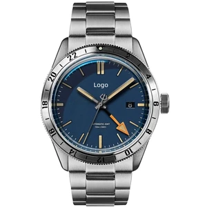 Custom Luxury Seagull ST6 GMT Diving Men Mechanical Watch Super Luminous Wrist Watches ultra Thin Automatic Watch for Man