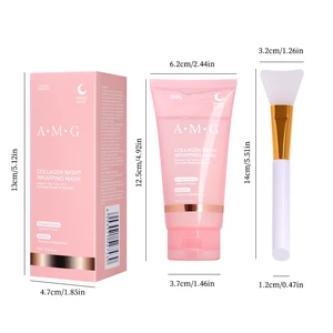 Private Label Face Care Mask Hydrating Collagen  Anti Aging Wrinkle Overnight Wrapping Peel Off Facial Mask