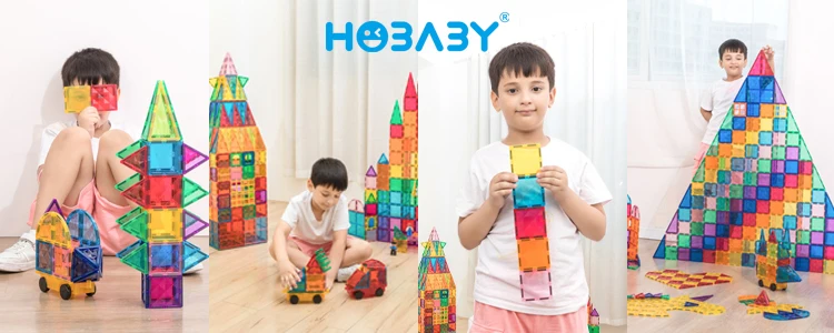 2023 New Style Hot Sale Colorful Plastic 100 pcs Magnetic Blocks Magnetic Building Tiles For Kids