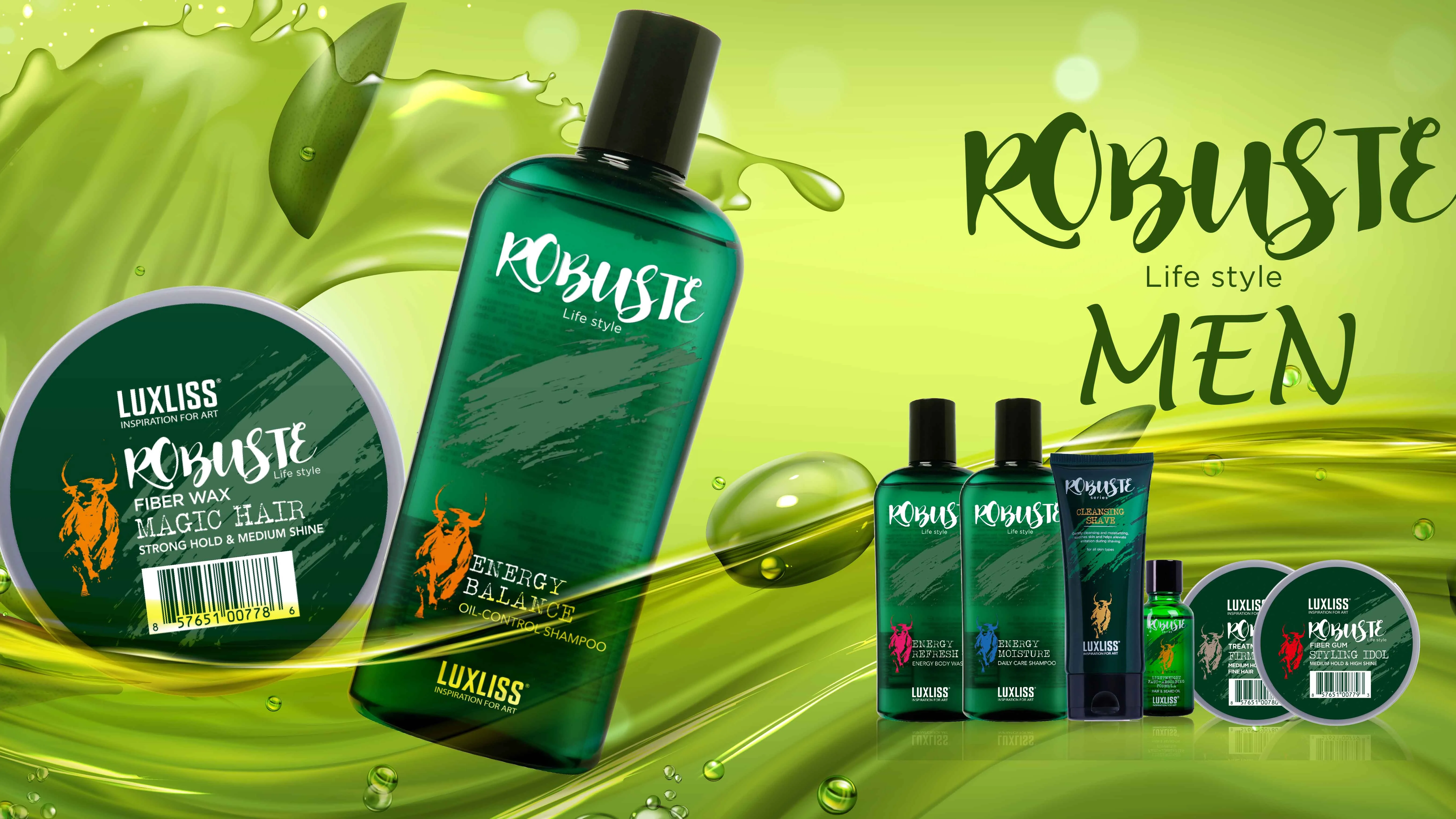 luxliss professional mens men hair styling clay wax pomade with