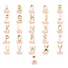 1pc Gold stainless letter+chain
