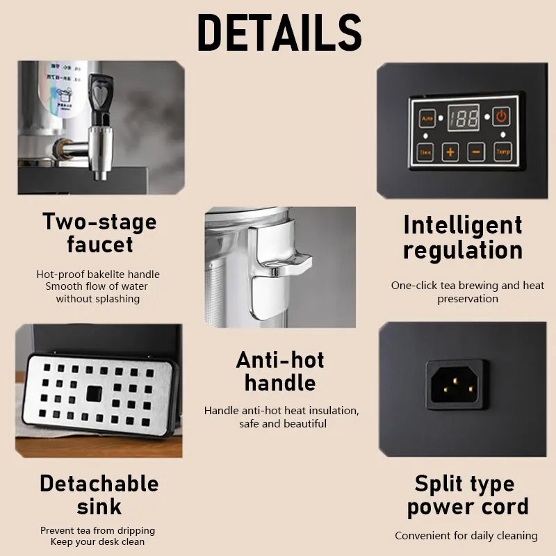 WINNERS 30L Automatic Tea Maker Commercial Use Tea Urn Coffee Maker Water Boiler with Visible Food Grade PC Material Barrel