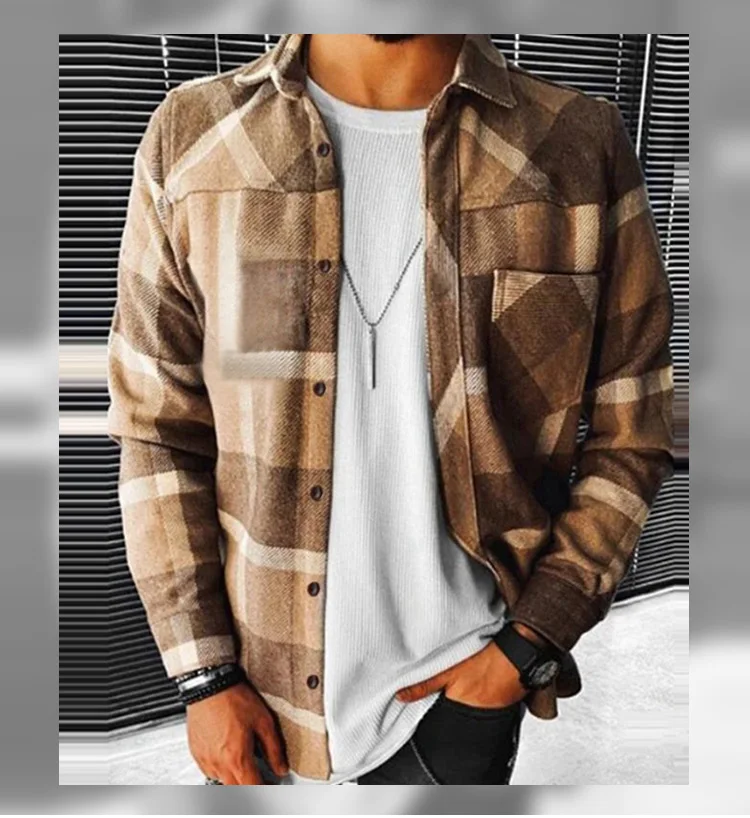 Großhandel Extra Hochwertiges Polyester Frühling Herbst Winter Langarm Mehrfarbiges Design Freizeithemd Für Männer138_voghion.com