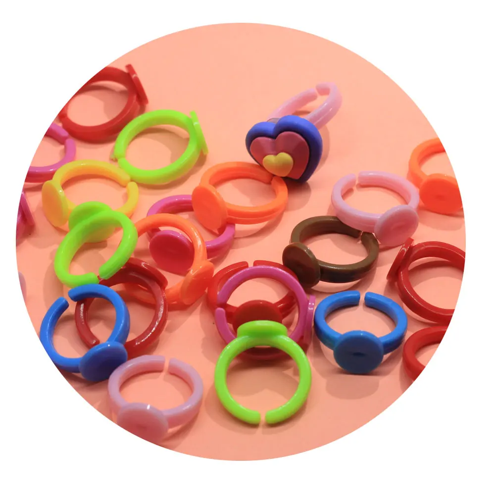 Plastic Colored Rings Kids  Kids Ring Plastic Accessories