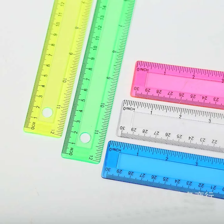 Righelli In Plastica 30 Cm - 14 Pezzi, 7 Colori, Trasparenti E Flessibili, Per Scuola E Ufficio