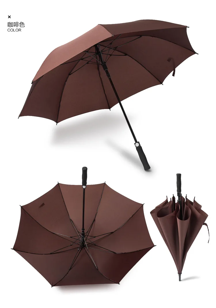 Auto Open EVA Handle Purple Color Straight Umbrella Custom logo Printed 1 Folding Paraguas Umbrellas