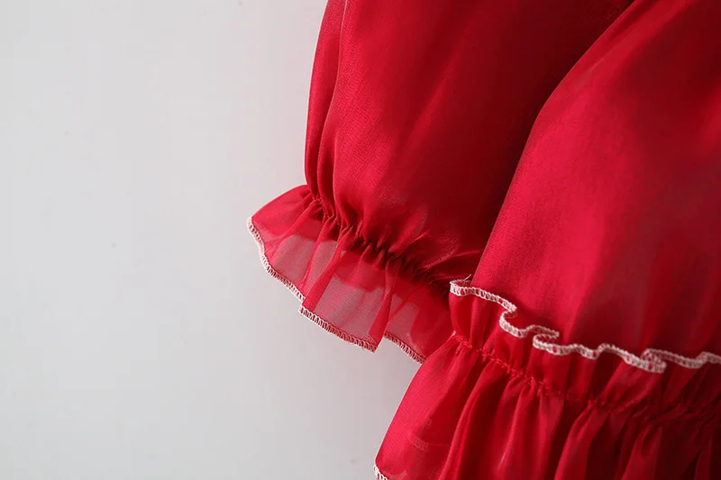 New Spring and Autumn Girls' Lace Embroidered Dress Lace Princess Skirt