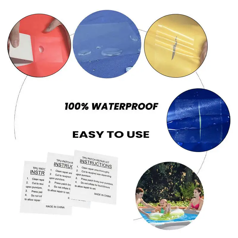 TPU Repair Patch Transparent Waterproof Tent Raincoat Patch Patch Swimming Ring air Bed Inflatable Toy Patching Glue