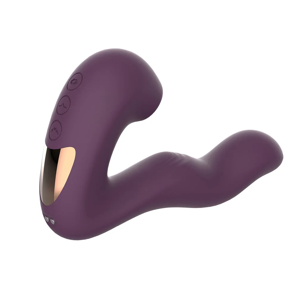 3in1 G-Spot Clitoral Vibrator Sex Toys For Woman Adult Sex Products Silicone Dildo With 10 Vibration 5 Beating 5 Sucking Modes%_voghion.com