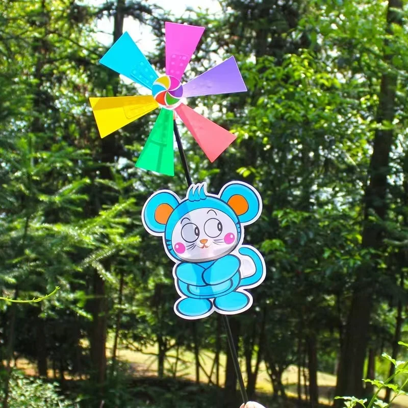Three-dimensional Cartoon Colourful Dutch Windmill Children's Toys Outdoor Garden Decoration Plastic Windmill