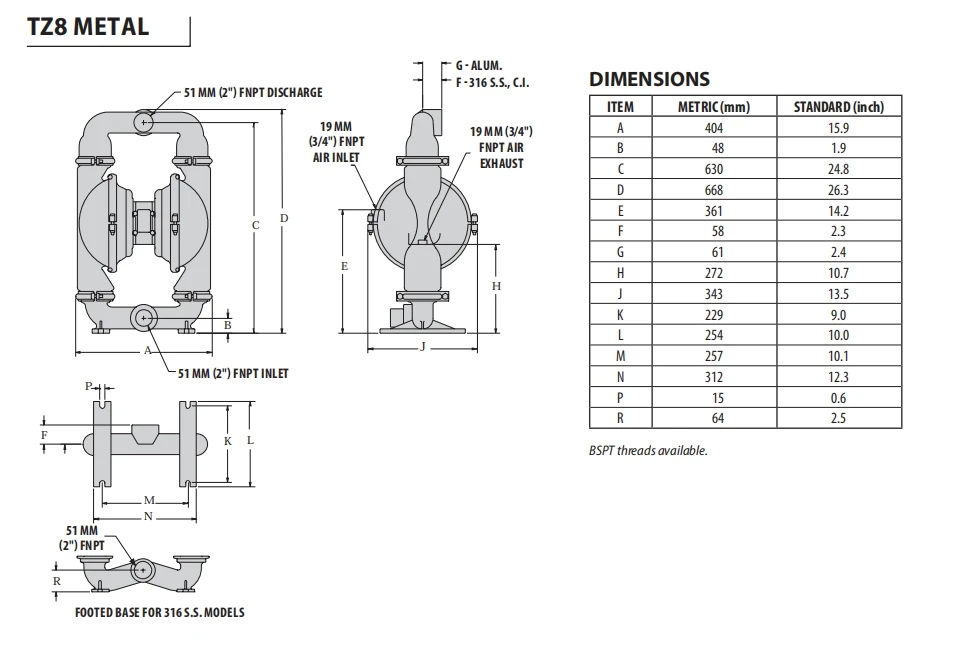 TZ8/SSAAB/TWS/TF/STF/0014 Diaphragm Pump manufacture