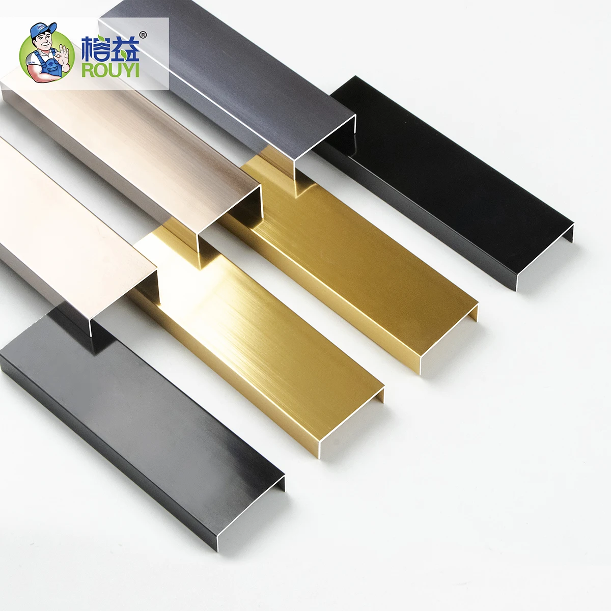 Promotion 90 Degrees Right L Shape Transition Trim Aluminum Decoration Metal Tile Trim