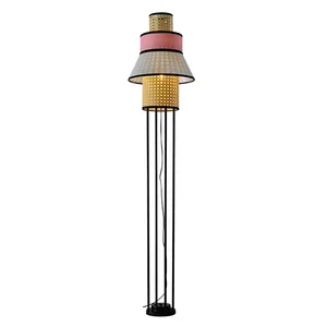 Top Design Indoor Fabric Standing Floor Lamp E27  Retro Metal Decorative for Bedroom Living Room Hotel