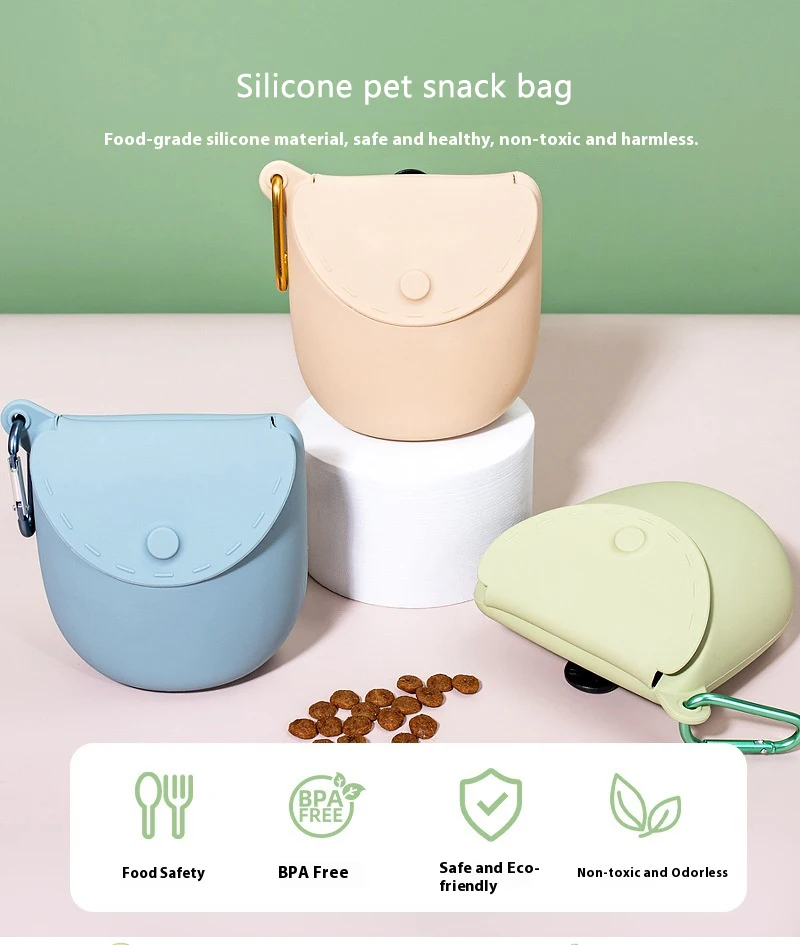 Portable Silicone Dog Food Bag for Training Pet Snack Training Waist Bag with Convenient Training Supplies manufacture