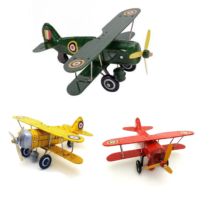 Handmade Classic Wind Up Airplane Toy For Kids Oem