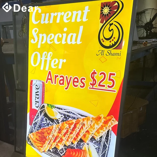 Ceiling Hanging Type Led Back Light Poster Display Double Sides Static Advertising Slim Ultrathin Menu Led Light Box